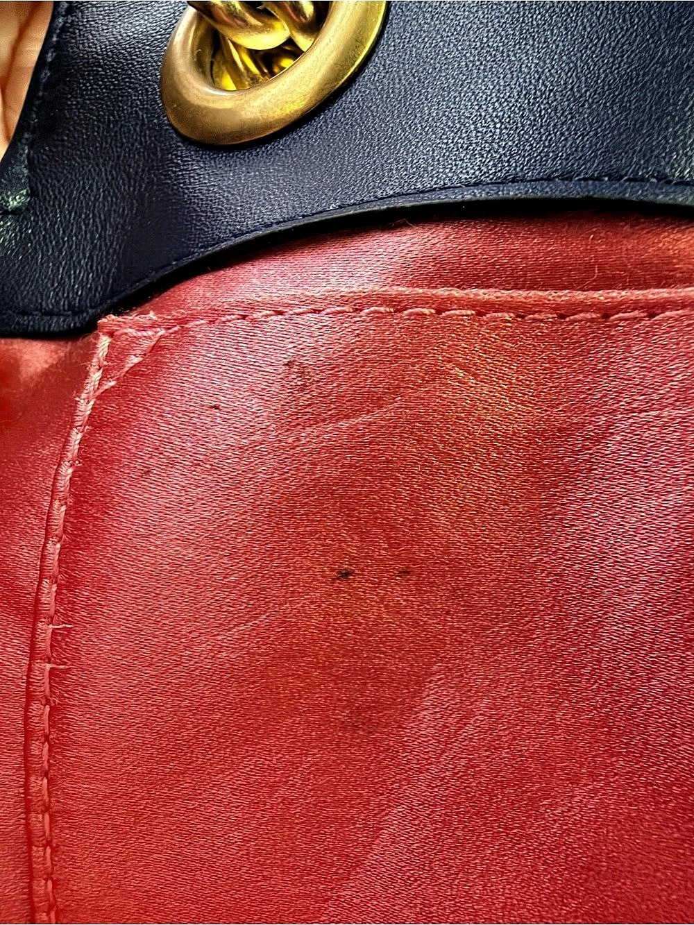 Gucci GG Marmont Velvet Small Shoulder Bag Blue - Picture 16 of 16